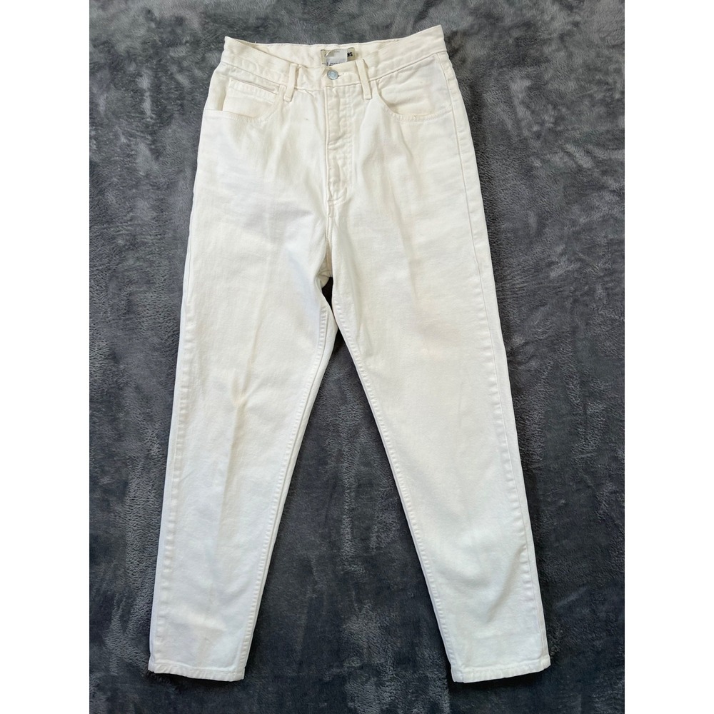 Vintage Guess Jeans Womens 29 (27x27) White Denim Straight 90's USA Logo